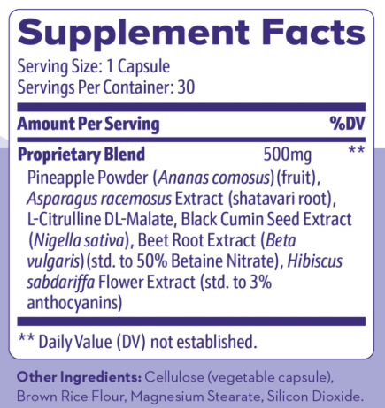 Flush Factor Plus Supplement Label